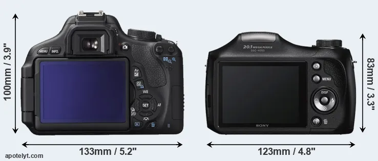 Comparison 600D or H200 rear