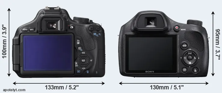 Comparison 600D or H400 rear