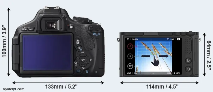 Comparison 600D or M1 rear