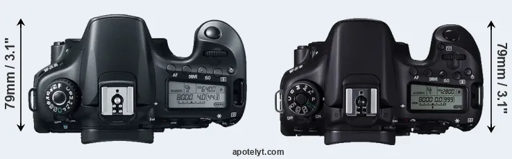 Compare 60D versus 70D top