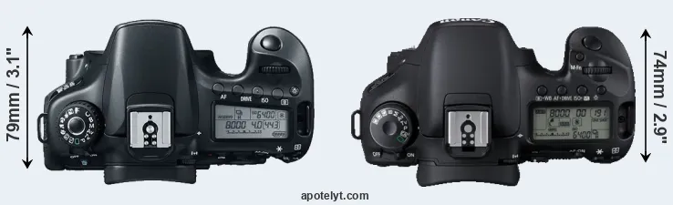 Compare 60D versus 7D top