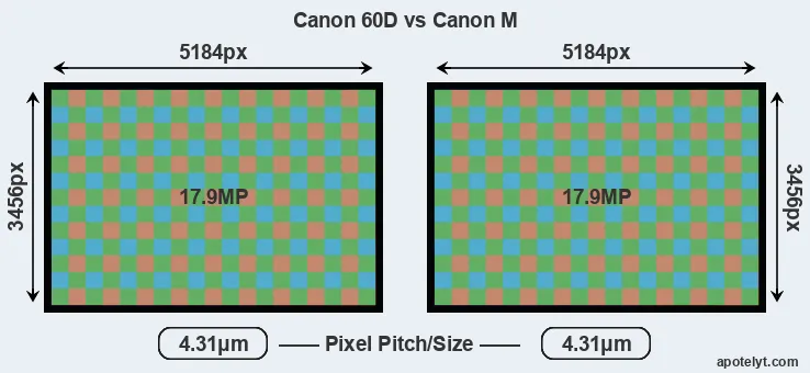 60D versus Canon M MP