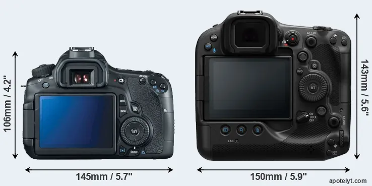 Comparison 60D or R3 rear