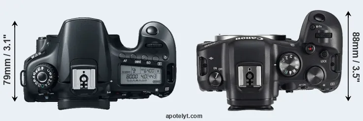 Compare 60D versus R6 top