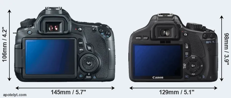 Comparison 60D or T2i rear