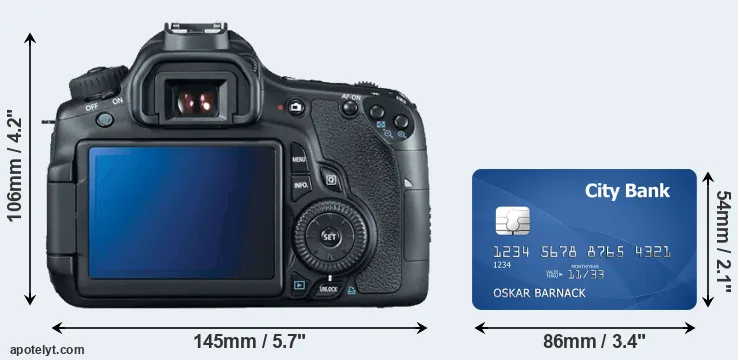 60D and credit card rear side