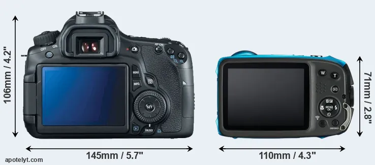 Comparison 60D or XP130 rear