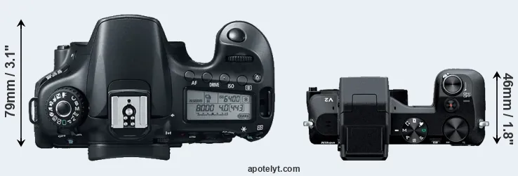 Compare 60D versus V2 top