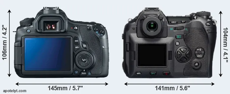 Comparison 60D or E-1 rear