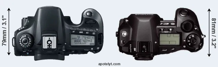 Compare 60D versus E-1 top