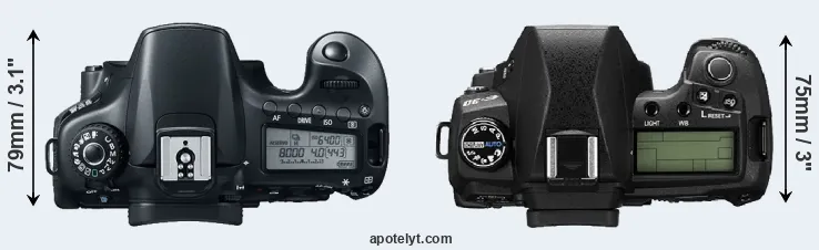 Compare 60D versus E-30 top