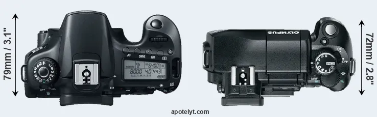 Compare 60D versus E-330 top