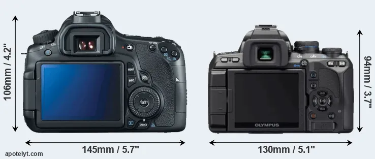 Comparison 60D or E-620 rear