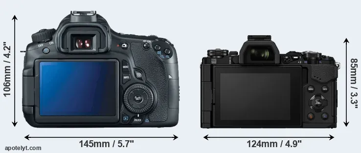 Comparison 60D or E-M5 II rear
