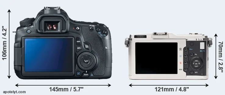 Comparison 60D or E-P1 rear