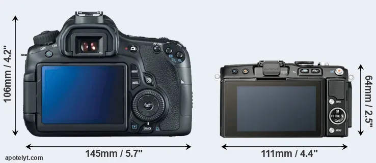 Comparison 60D or E-PL5 rear