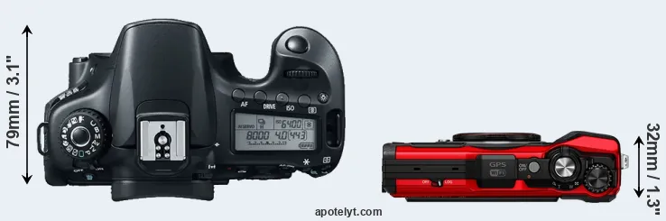 Compare 60D versus TG-6 top