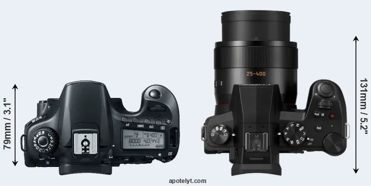 Compare 60D versus FZ1000 II top
