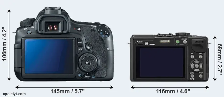 Comparison 60D or GX1 rear