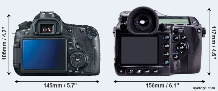 Comparison 60D or 645D rear