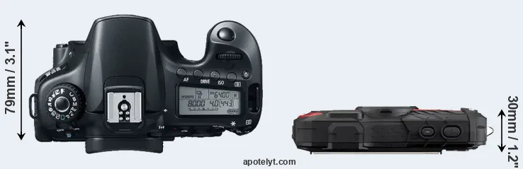 Compare 60D versus WG-60 top