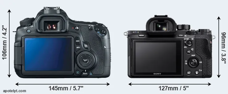 Comparison 60D or A7S II rear