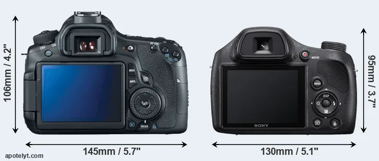 Comparison 60D or H400 rear