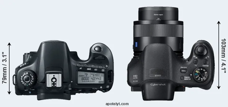 Compare 60D versus HX350 top