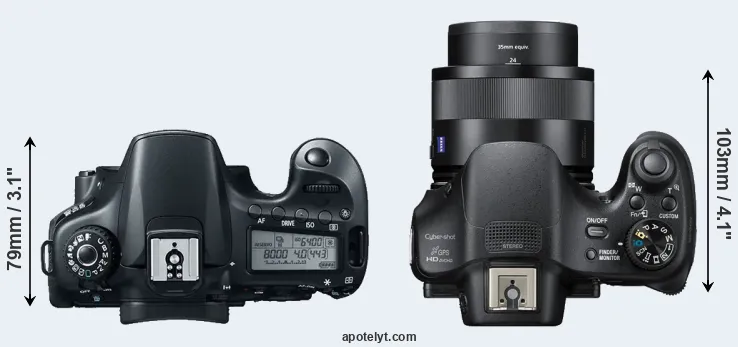 Compare 60D versus HX400V top