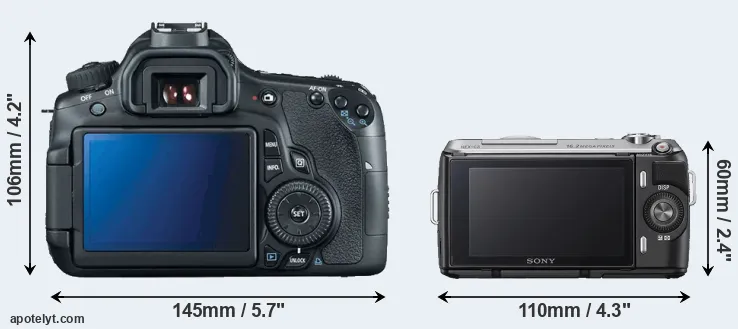 Comparison 60D or NEX-C3 rear