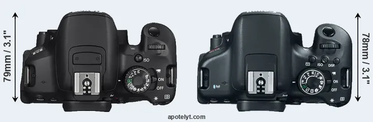 Compare 650D versus 750D top