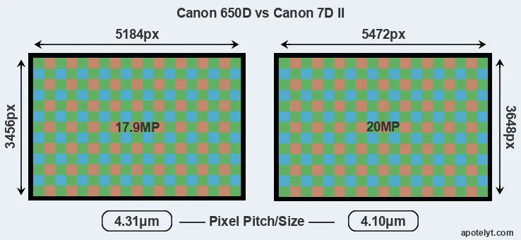 650D versus 7D Mark II MP
