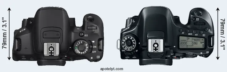 Compare 650D versus 80D top