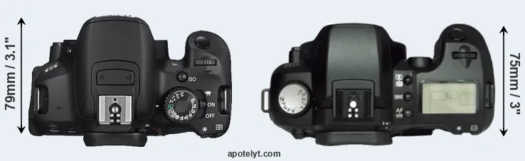 Compare 650D versus D60 top