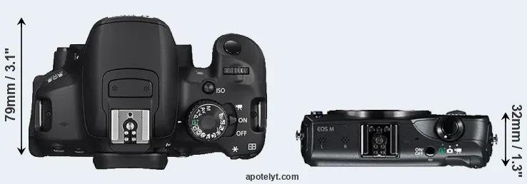 Compare 650D versus Canon M top
