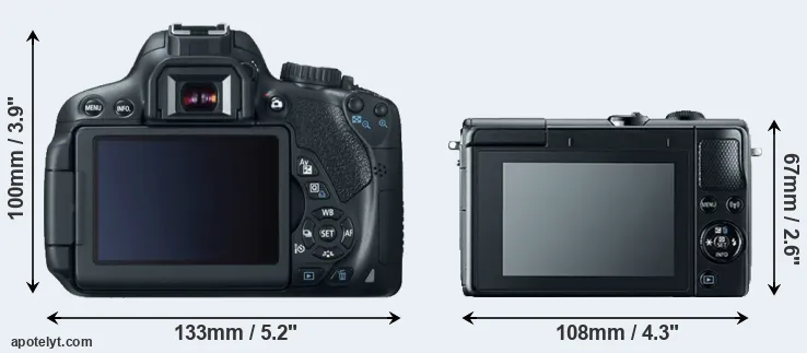 Comparison 650D or M100 rear