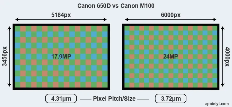 650D versus M100 MP