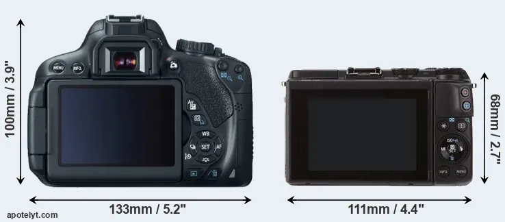 Comparison 650D or M3 rear