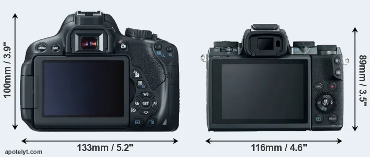 Comparison 650D or M5 rear