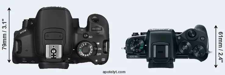 Compare 650D versus M5 top