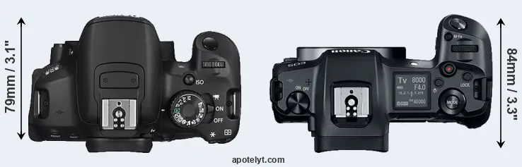 Compare 650D versus Canon R top