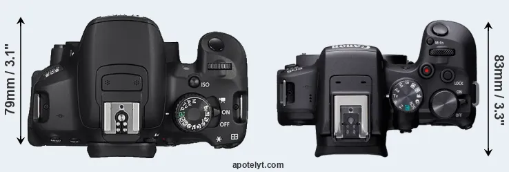 Compare 650D versus R10 top