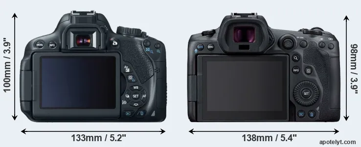 Comparison 650D or R5 rear