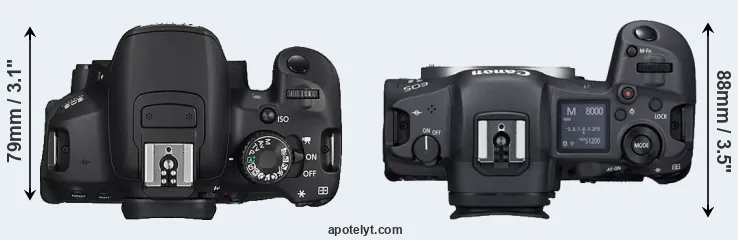 Compare 650D versus R5 top