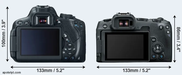 Comparison 650D or R8 rear