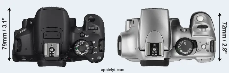 Compare 650D versus Rebel top
