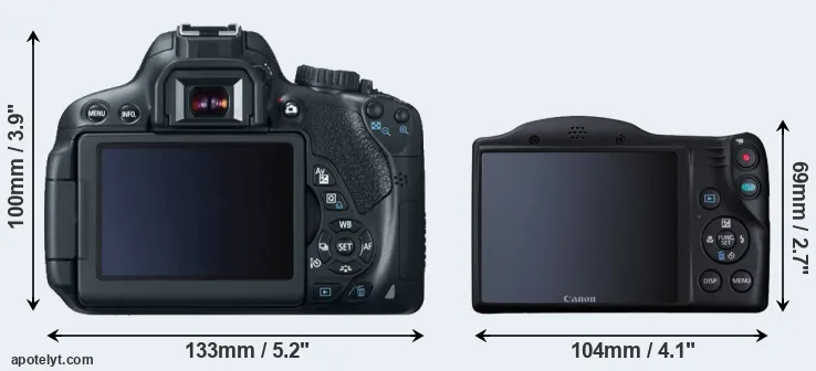 Comparison 650D or SX410 rear