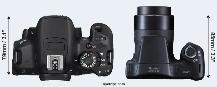 Compare 650D versus SX410 top