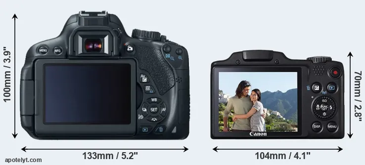 Comparison 650D or SX510 rear