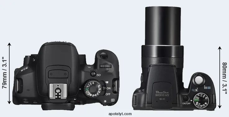 Compare 650D versus SX510 top